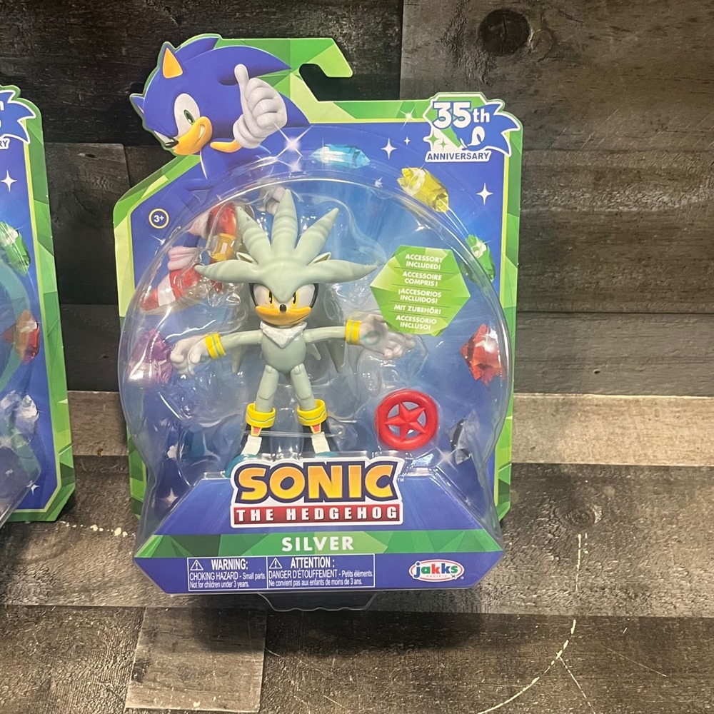 Jakks Sonic the Hedgehog 35th Anniversary Chaos & Silver Action Figure Set - Picture 3 of 10